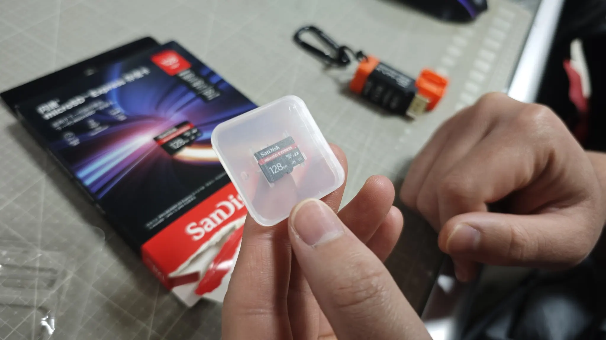 Test card used: SanDisk microSD EXPRESS 128GB.