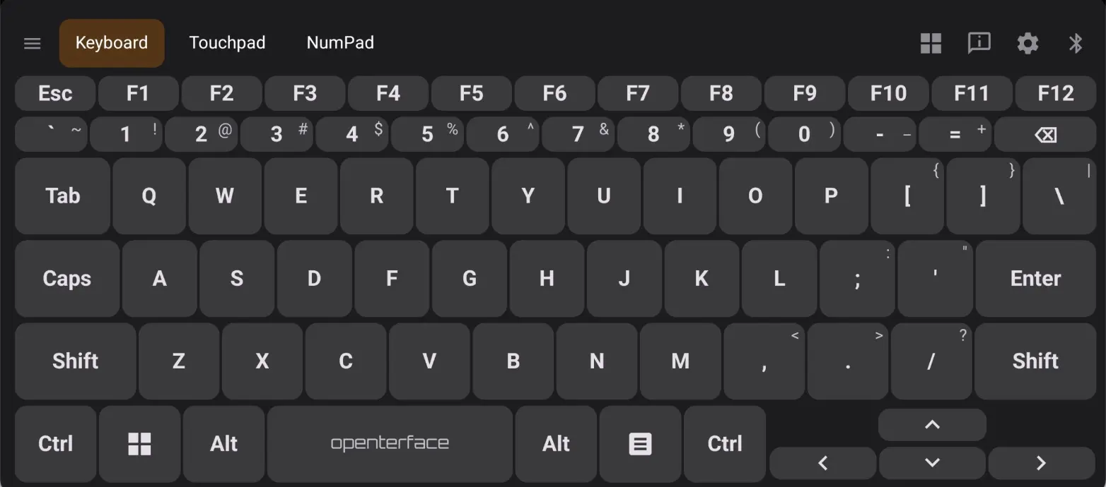 Tastatură peisaj full screen