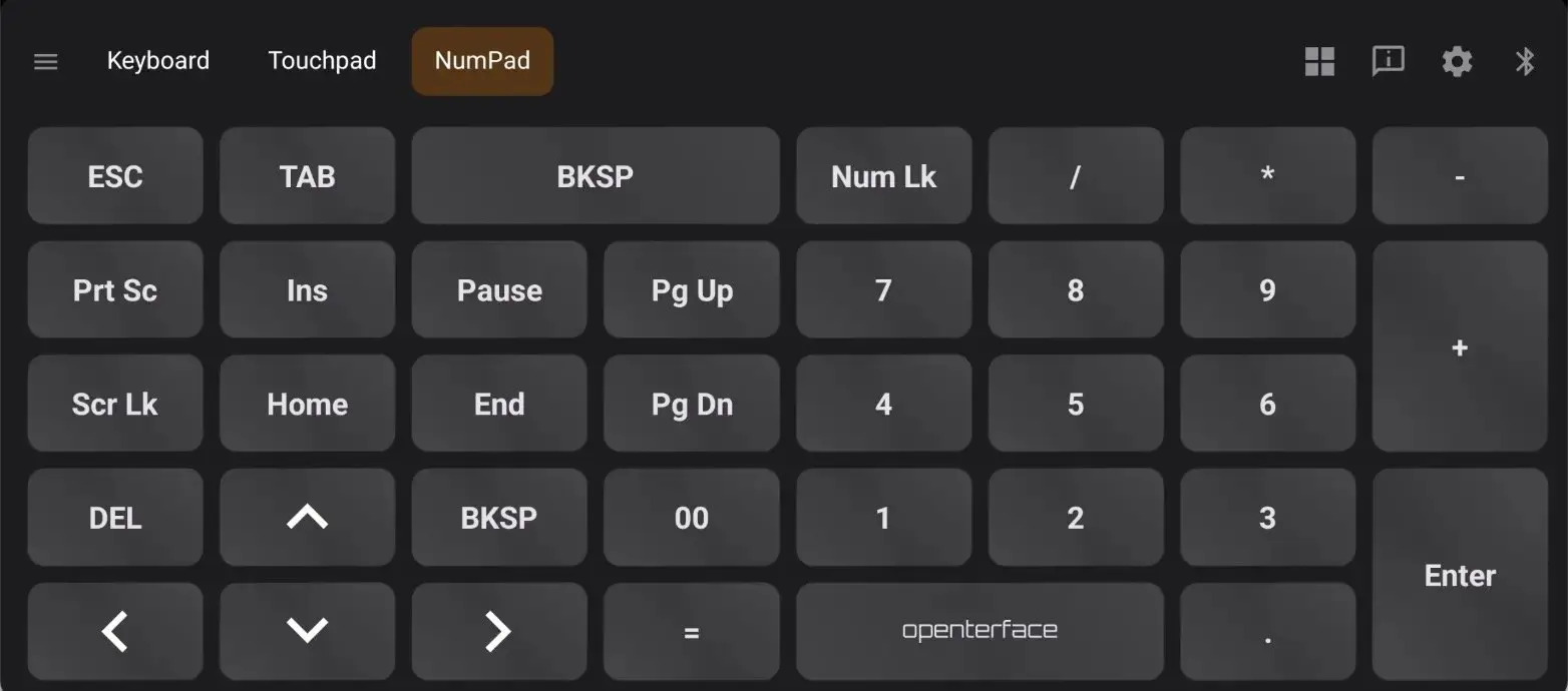 Teclado numérico KeyCmd en horizontal